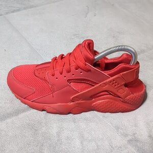 Nike Huarache Run GS Triple Red Athletic Shoes Size 4.5Y